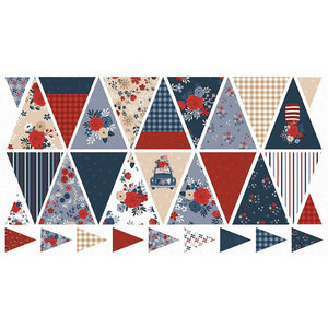 Riley Blake Designs Red, White and True Banner Pennant Panel P13191 - Riley Blake Designs - Patriotic Independence Day - Quilting Cotton Fabric