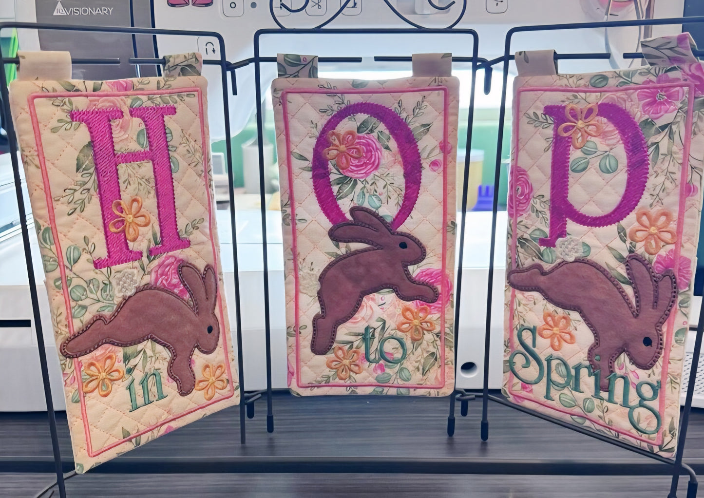 Janine Babich Hop Into Spring Fabric kit Curated with Moda Kindness Fabric AND Optional THREAD KIT  USE DROP DOWN WINDOW TO MAKE YOUR SELECTION