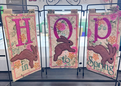 Janine Babich Hop Into Spring Fabric kit Curated with Moda Kindness Fabric AND Optional THREAD KIT  USE DROP DOWN WINDOW TO MAKE YOUR SELECTION
