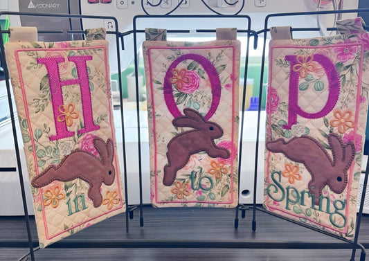 Janine Babich Hop Into Spring Fabric kit Curated with Moda Kindness Fabric AND Optional THREAD KIT  USE DROP DOWN WINDOW TO MAKE YOUR SELECTION