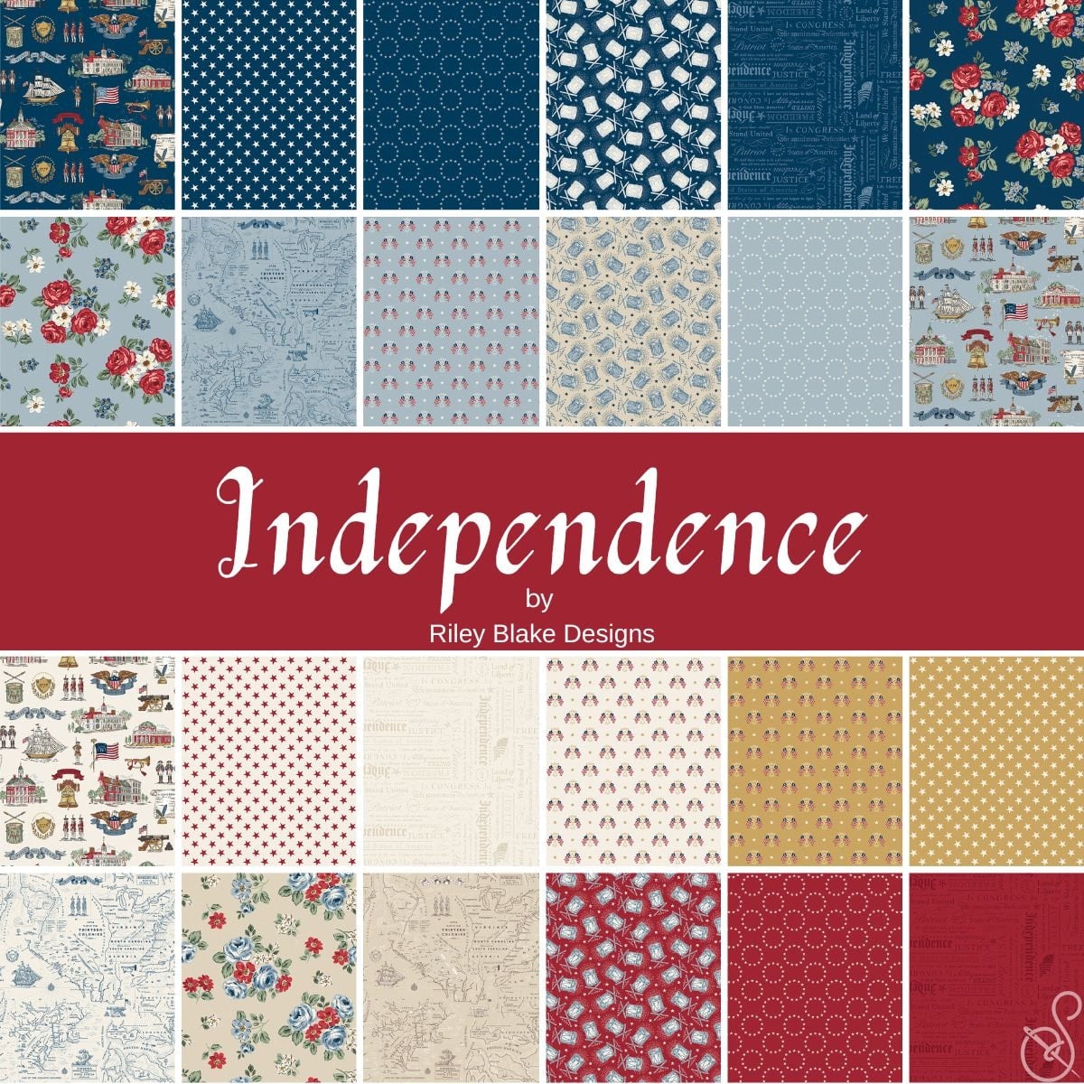 PREORDER READY in June A1 Specially Curated Kit for Kimberbell America, Land that I love Bench Pillow Featuring Riley Blake Independence fabric line