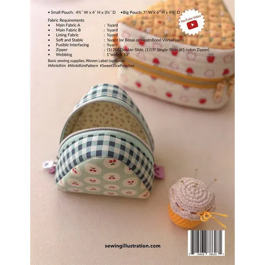 Minki Kim Sweet Slice Pouches Pattern # SI-BP25