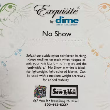 DIME No-Show Light Cut Away Mesh 12" x 10 Yard Roles (Black OR White options)