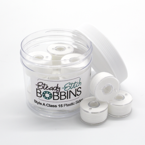 Dime Steady Stitch Style A Class 15 Plastic Sides Spun Poly Prewound Bobbins STS-SP512