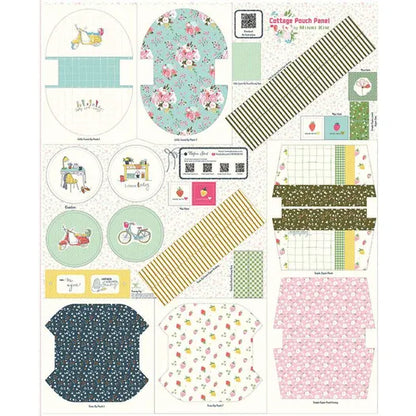 Minki Kim Cottage Pouch Panel P17060-PANEL