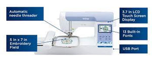Brother PE900 Sewing and Embroidery Machine with 5" X 7" Hoop and WLAN