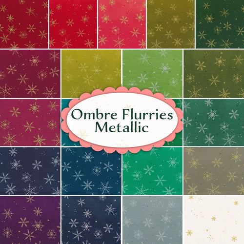 Moda Ombre Flurries Metallic  SOLD BY THE QUARTER YARD