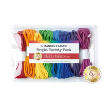 Load image into Gallery viewer, Shabby Fabric Elastic 8 Packs 1/6&quot; Banded (Various Colors)