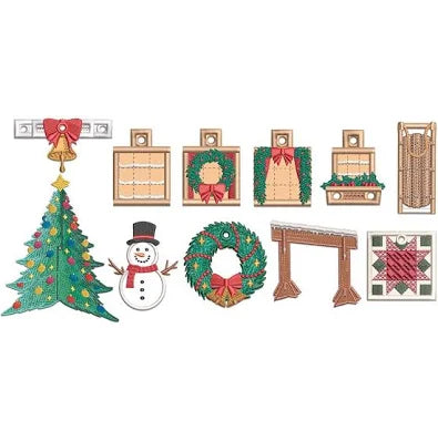 Riley Blake Machine Embroidery Homestead Prairie Winter Asset Pack Designs ME207PHA125