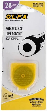 OLFA 28mm Rotary Blade Replacment 5 Count RB28-5