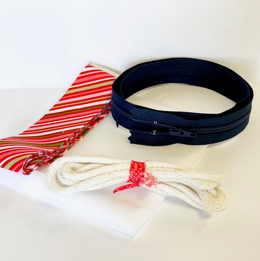 Fabric Kit for Pillow with zipper and piping class