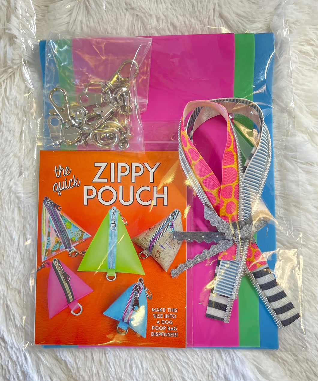 Class Kit: Jelly Vinyl Zippy Pouch Sew Along COLORS OF JELLY VINYL AND ZIPPERS MAY VARY / KITS WILL SHIP THE BEGINNING OF SEPT