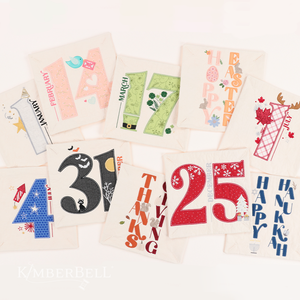 Kimberbell SAVE THE DATE Fabric Kits with Optional Pillow Cover, Pillow insert and Buttons