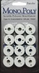 Superior Monopoly Mono Poly Thread Spools and Bobbins Clear Smoke