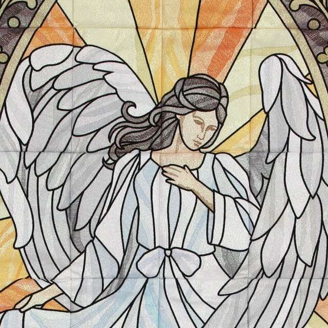 12605 OESD Celestial Stained Glass Tiling Scene Embroidery Designs USB