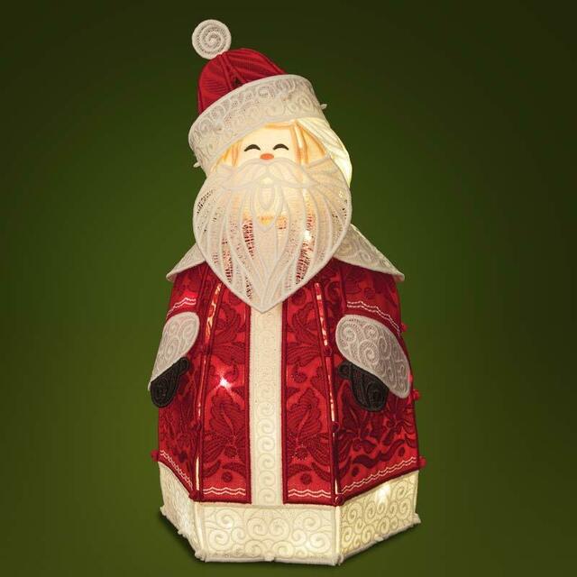 OESD Freestanding Santa Claus Machine Embroidery Design 12702