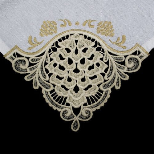 OESD Freestanding Lace Winter Tablecloth and Napkin Corners 12788 - Physical Copy or Digital Download