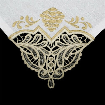 OESD Freestanding Lace Winter Tablecloth and Napkin Corners 12788 - Physical Copy or Digital Download