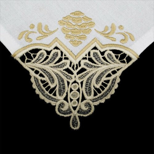 OESD Freestanding Lace Winter Tablecloth and Napkin Corners 12788 - Physical Copy or Digital Download
