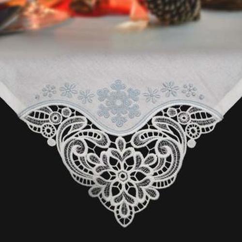 OESD Freestanding Lace Winter Tablecloth and Napkin Corners 12788 - Physical Copy or Digital Download