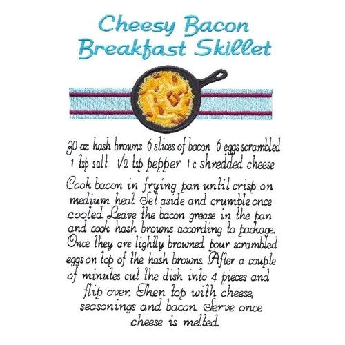Breakfast Recipe Towels 12809 OESD Embroidery Design
