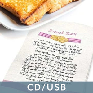 Breakfast Recipe Towels 12809 OESD Embroidery Design