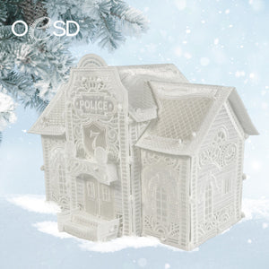 OESD Winter Village Freestanding Lace Police Station 12845