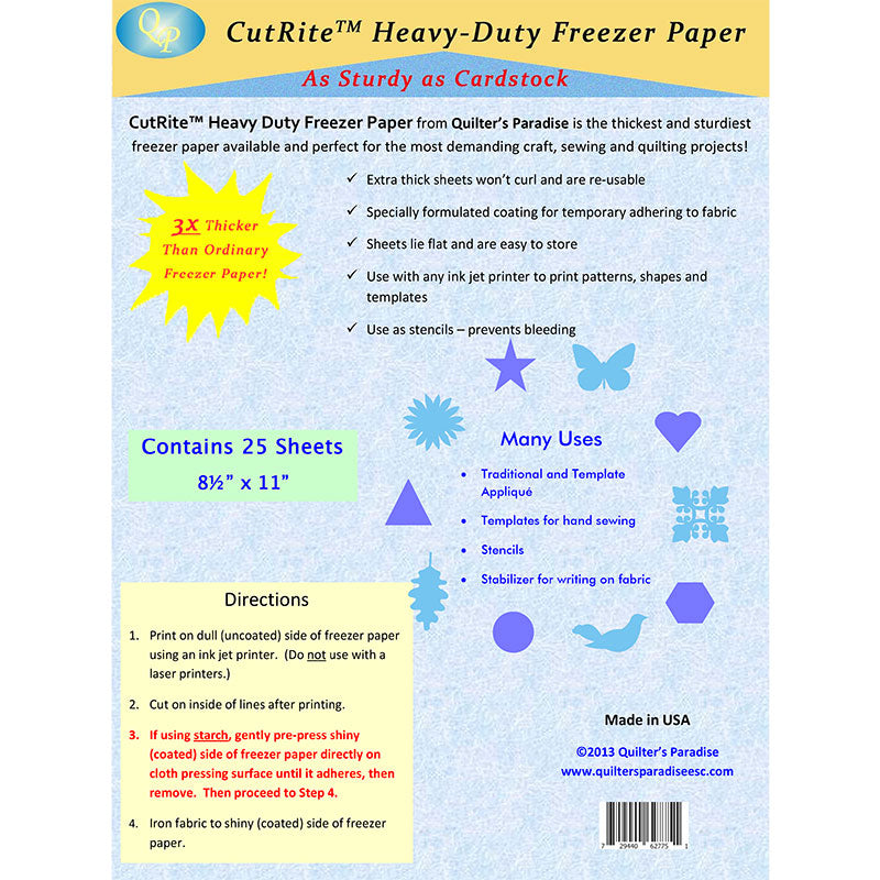 CutRite Hevy Duty Freezer Paper by Quilter's Paradise