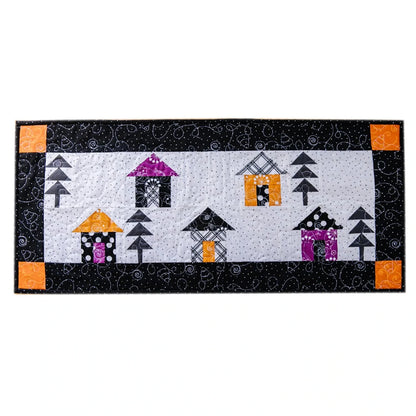 Fabric Kit for Clear Blue Tiles Seasonal Houses Table Runner - 4 CHOICES