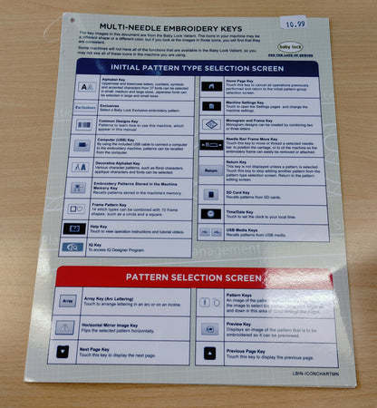 Babylock Icon Reference sheets