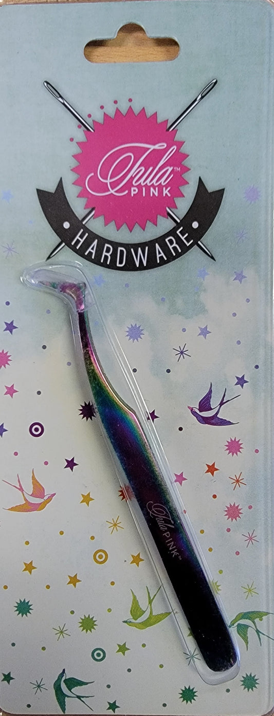 TP507T Tula Pink Swiss Style Angle Tweezer