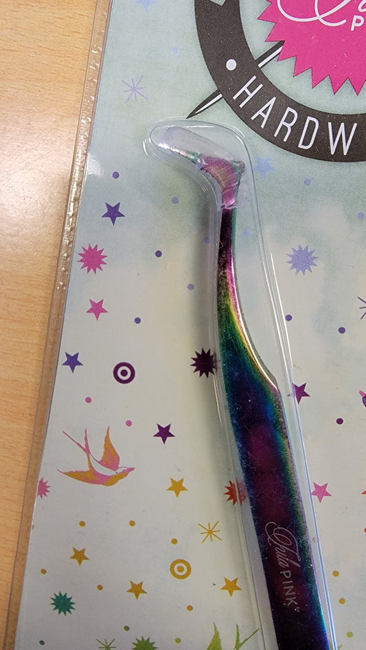 TP507T Tula Pink Swiss Style Angle Tweezer