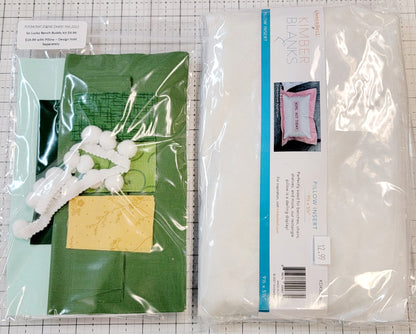 Kimberbell So Lucky Bench Buddy Design AND/OR Fabric Kit w/ optional pillow insert