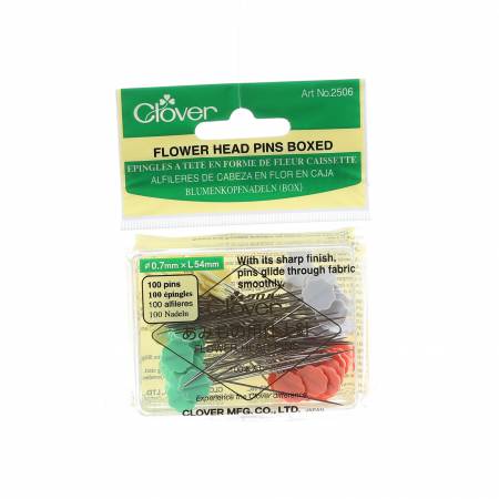 Clover Flower Head Pin Size 32 - 2in 100ct 4 colors # 2506CV