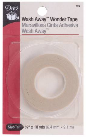 Dritz Wash Away Wonder Tape Double Sided 1/4" x 10  yards