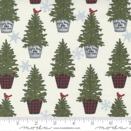Moda Holly Berry Tree Farm Fabric by the Yard, Multiple Colors