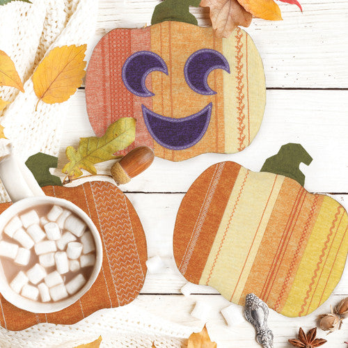 Pumpkin Patch Mug Rugs 51302 SCISSORTAIL STITCHES