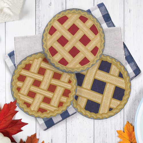 OESD Scissortail Stitches Pie Please Hot Pads Design 51309 Digital Design ONLY