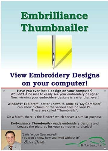 Embrilliance Thumbnailer, Embroidery Software for Mac & PC