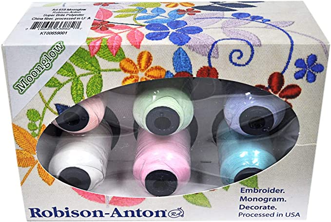 Robison-Anton 6-mini Glow in the dark Snap Spools- Moonglow