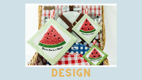 May 2022 - Kimberbell Dealer Club: Watermelon Chenille Hot Pad KIT and/or DESIGN