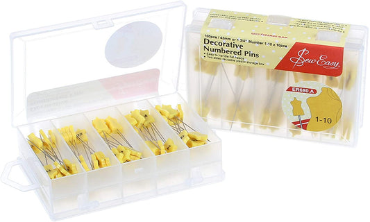 Sew Easy Decorative Numbered Pins 1-20