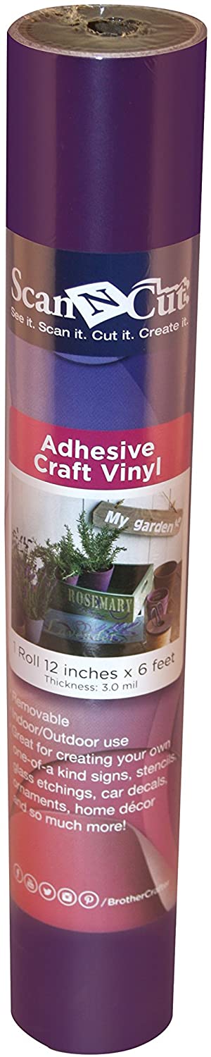 12" x 6 Foot Brother Adhesive Craft Vinyl (Various Colors)