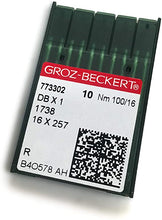 Load image into Gallery viewer, GROZ-BECKERT INDUSTRIAL NEEDLE 10 PACK 100/16 or 110/18