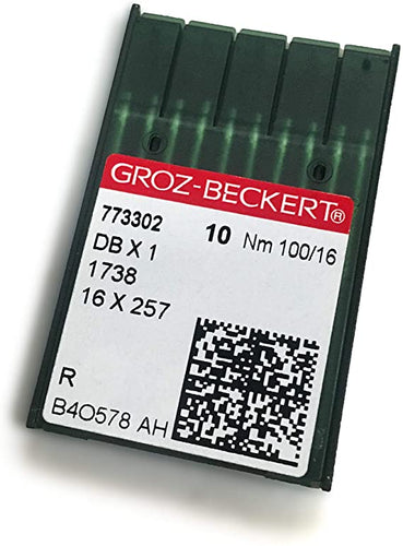 GROZ-BECKERT INDUSTRIAL NEEDLE 10 PACK 100/16 or 110/18