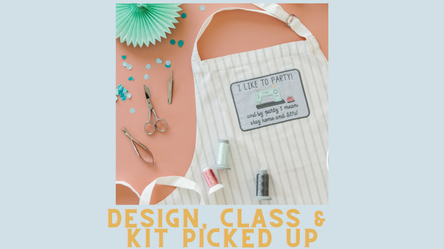 September 2022 - Kimberbell Dealer Club: I Like to Party Apron DESIGN and/or KIT