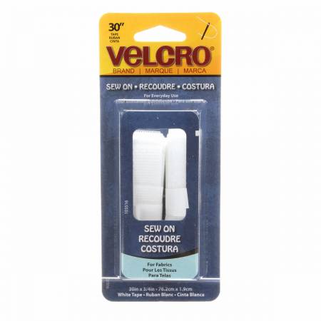 VELCRO Brand Fastener Regular Duty Strip White 3/4in x 30in # 90030V