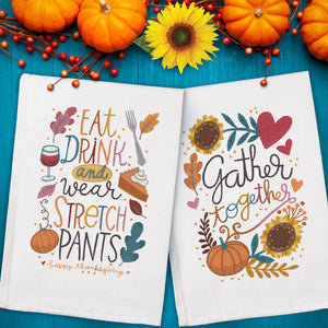 OESD Scissortail Stitches Thanksgiving Recipe Towels by Cynthia Frenette 90051 Design CD