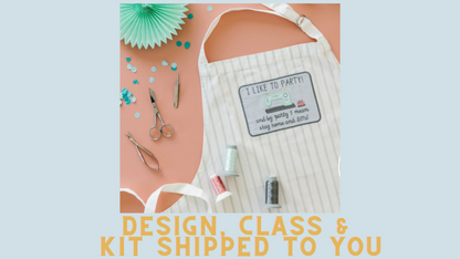 September 2022 - Kimberbell Dealer Club: I Like to Party Apron DESIGN and/or KIT
