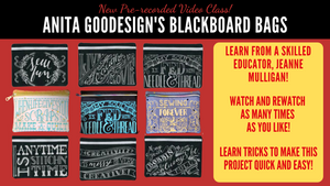 Pre-recorded Class: Anita Goodesign Embroidered Blackboard Bags